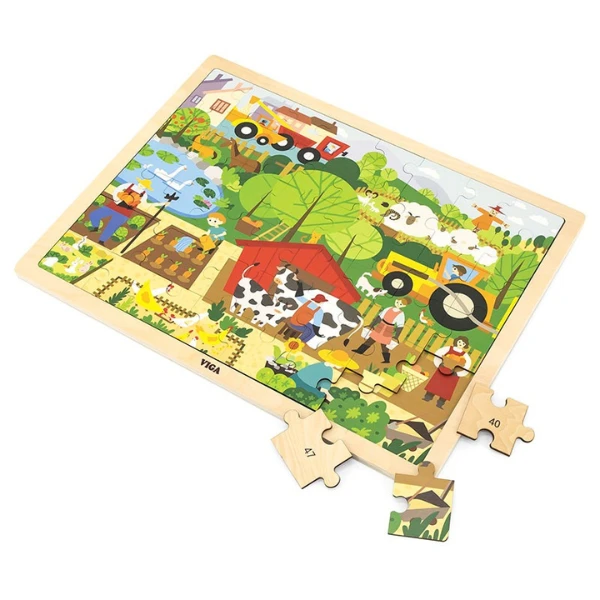 Puzzle din lemn "fermă" 48 elem. 2