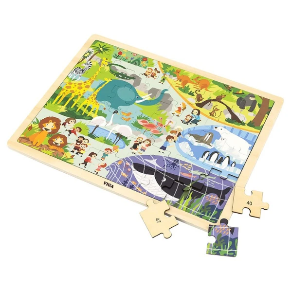 Puzzle din lemn "grădina zoologică" 48 elem. 3