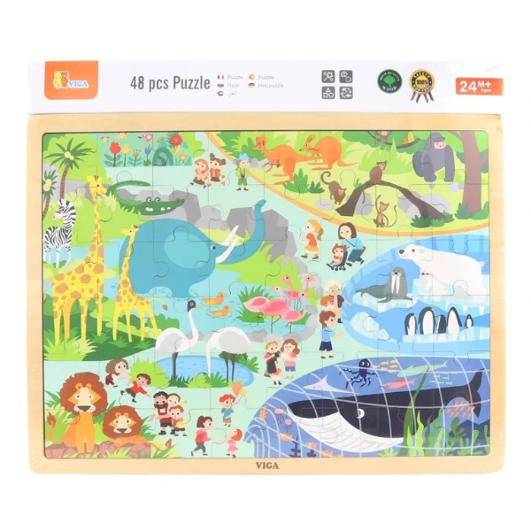 Puzzle din lemn "grădina zoologică" 48 elem. 2