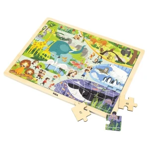 Puzzle din lemn "grădina zoologică" 48 elem. Thumbnail 3
