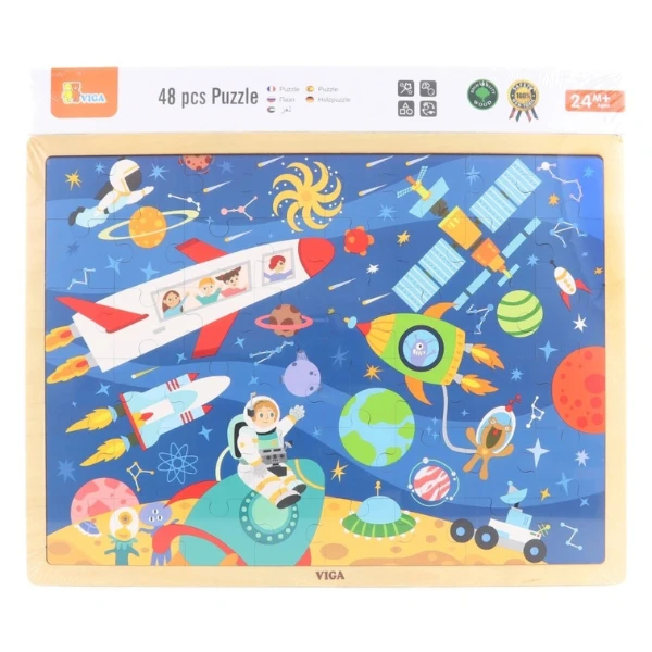 Puzzle din lemn "spațiu" 48 elem. 2