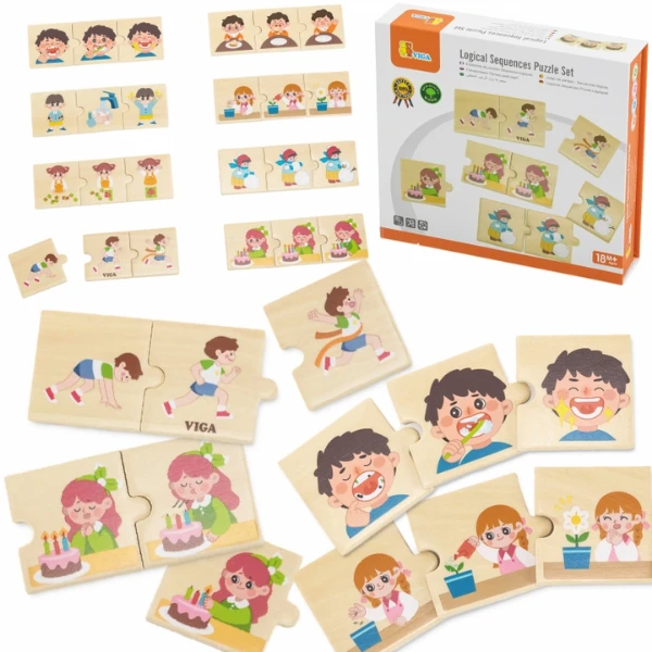 Joc logic de puzzle „activități zilnice” 24 elem. 7