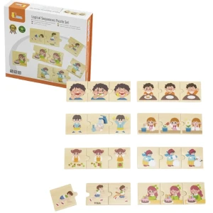 Joc logic de puzzle „activități zilnice” 24 elem.