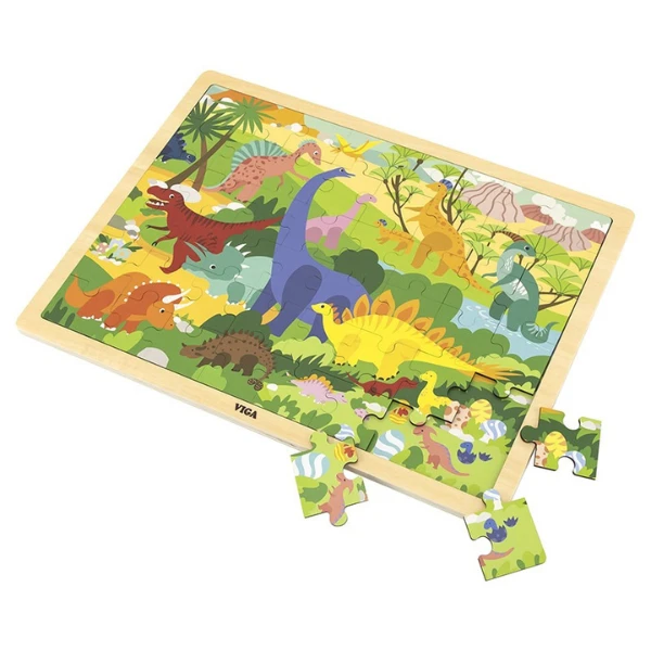 Puzzle din lemn "dinozauri" 48 elem. 3