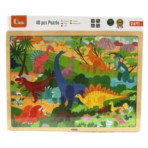 Puzzle din lemn "dinozauri" 48 elem. Thumbnail 2