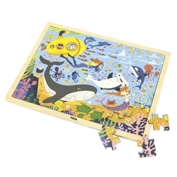 Puzzle din lemn "viața marină" 48 elem. 3