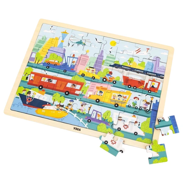 Puzzle din lemn "transport" 48 elem. 3