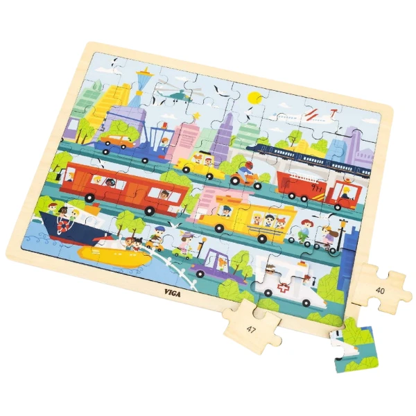 Puzzle din lemn "transport" 48 elem. 4