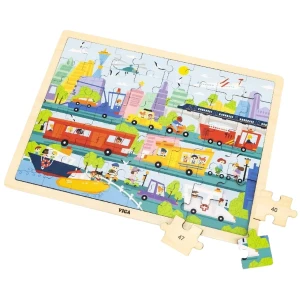 Puzzle din lemn "transport" 48 elem. Thumbnail 4