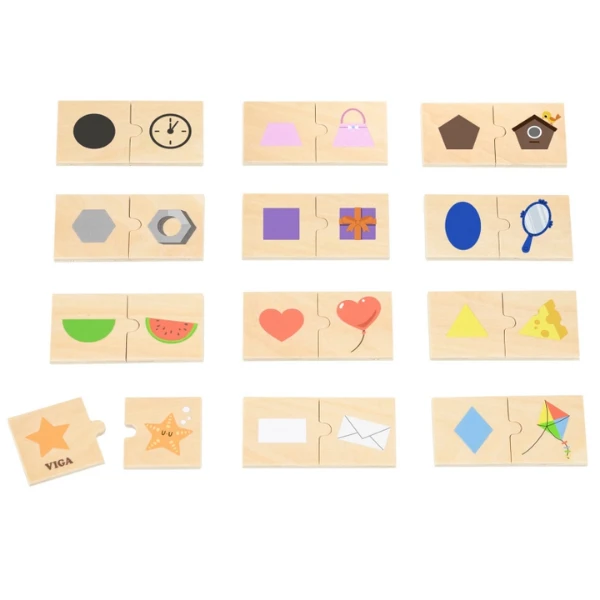 Joc logic de puzzle  „forme și obiecte” 24 elem. 4