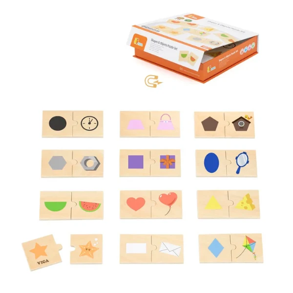 Joc logic de puzzle  „forme și obiecte” 24 elem. 7