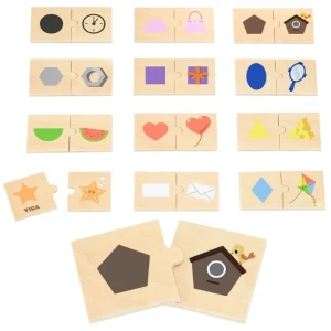 Joc logic de puzzle  „forme și obiecte” 24 elem. Thumbnail 2