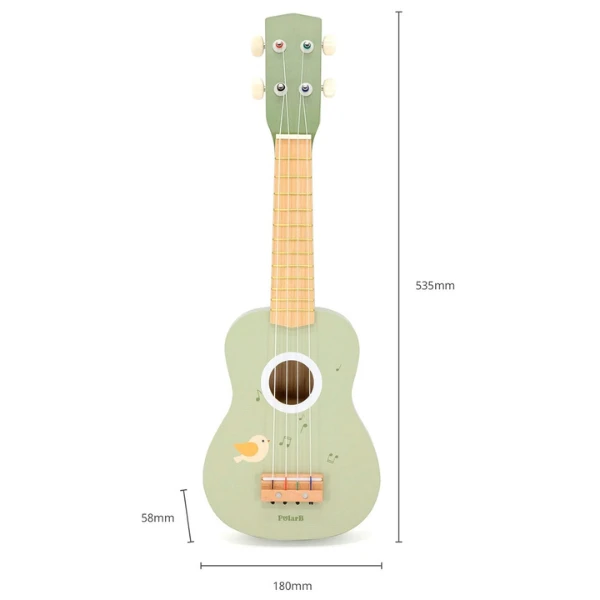 Chitară-ukulele din lemn pentru copii "păsărică" 4
