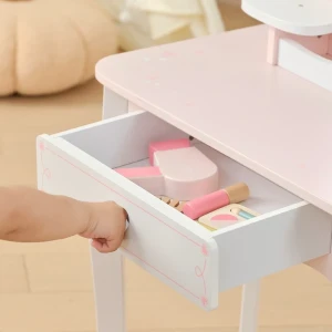 Masă de toaletă din lemn cu accesorii Thumbnail 10
