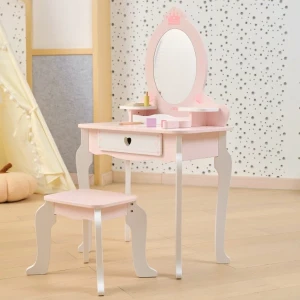 Masă de toaletă din lemn cu accesorii Thumbnail 7