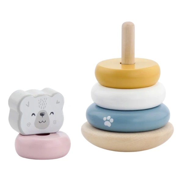 Set de joacă jucărie de tras și piramida "urs polar” 6