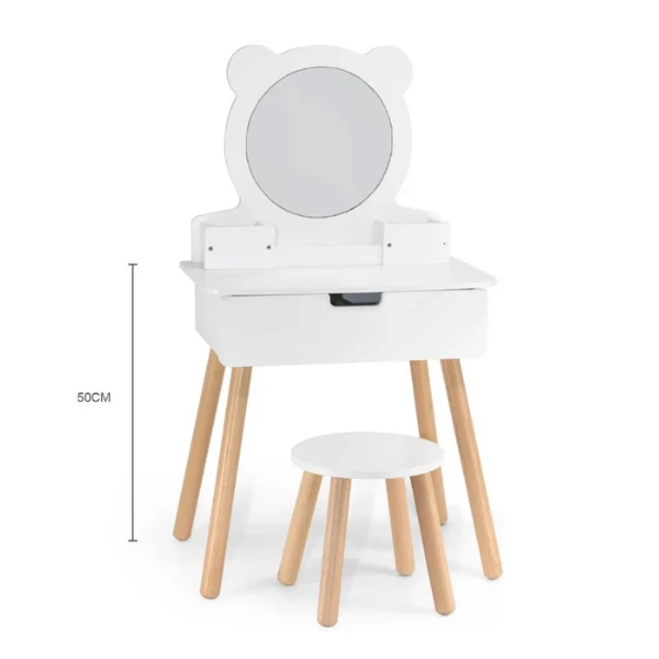 Masa de toaletă, albă 3