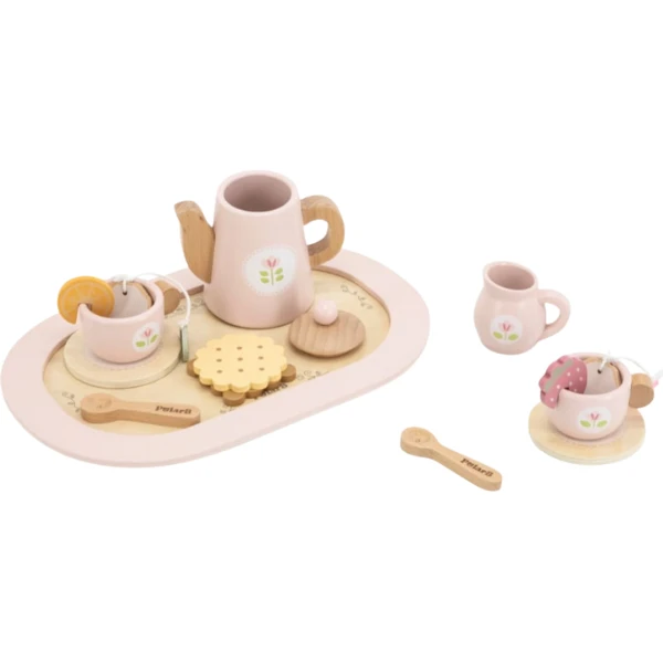 Set de ceai din lemn (roz) 4