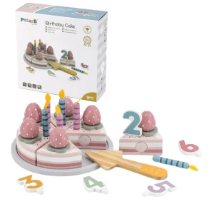 Set de joc din lemn "tortă", 25 piese