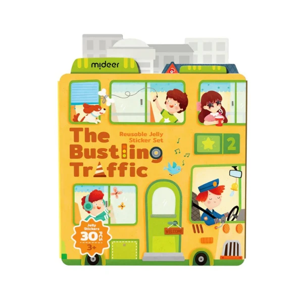 Set de stickere gelatinoase reutilizabile „trafic aglomerat” 3