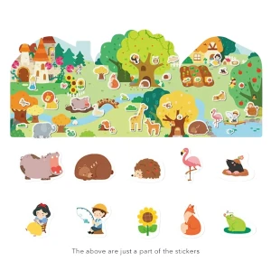 Set de stickere gelatinoase reutilizabile „oraș aglomerat al animalelor” Thumbnail 2
