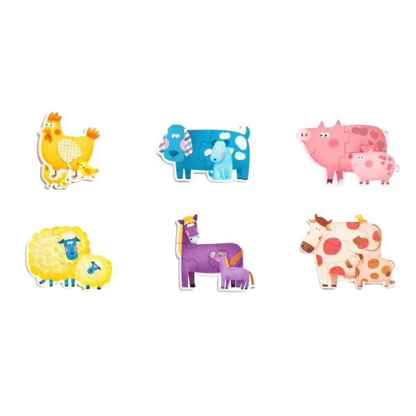 Primul puzzle  „animăluțe”, 6 în 1 2