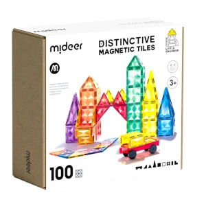 Set multicolor de construcție magnetic, 100 buc. Thumbnail 4