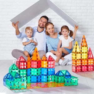 Set multicolor de construcție magnetic, 100 buc. Thumbnail 5