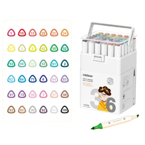 Set markere pentru schițe cu 2 capete, 36 culori 2