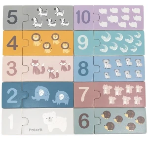 Puzzle din lemn „numere și animale” Thumbnail 2