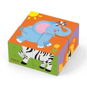Puzzle-cuburi „animale sălbatice” Thumbnail 3