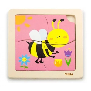 Mini-puzzle din lemn "albina" Thumbnail 2