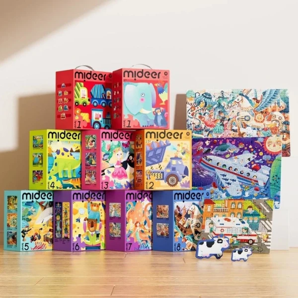 Seria de puzzle-uri "lumea dinozaurilor", 3 în 1, nivelul 4 7