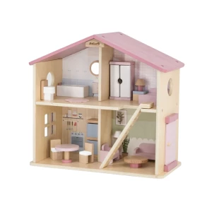 Căsuță din Lemn pentru Păpuși "Roz"