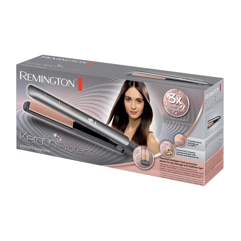 Placă de îndreptat părul remington keratin protect s8598, gri 2