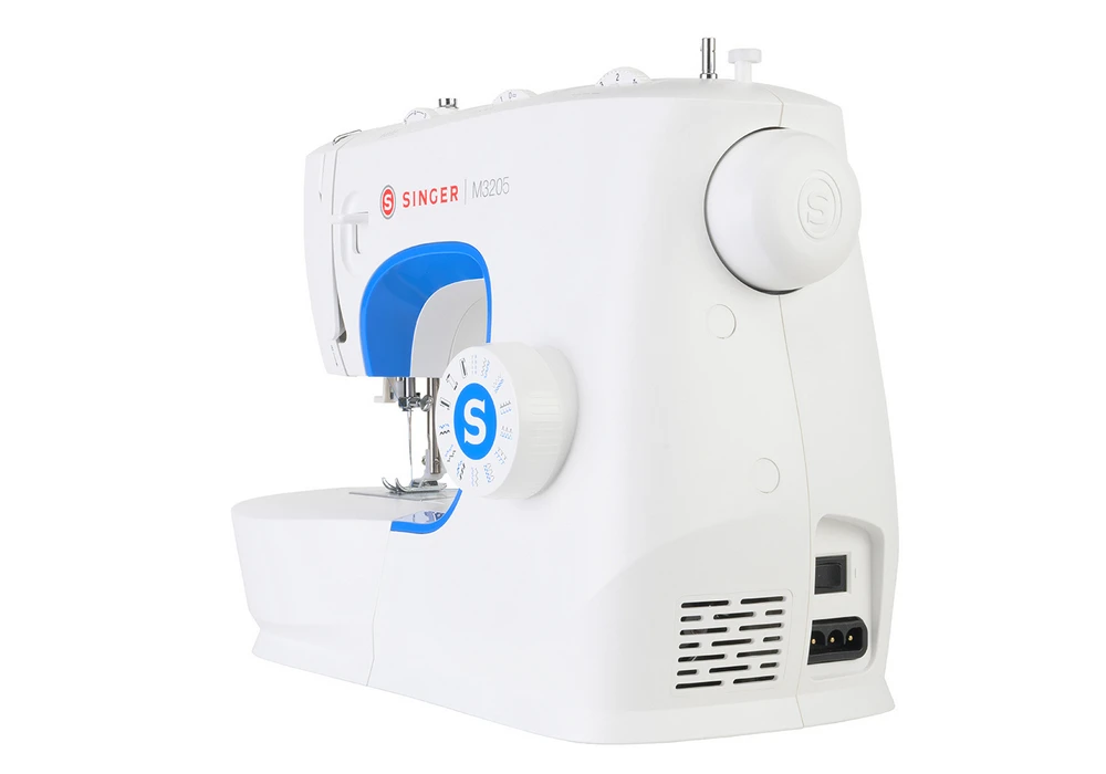 Mașină de cusut singer m3205, alb albastru 9