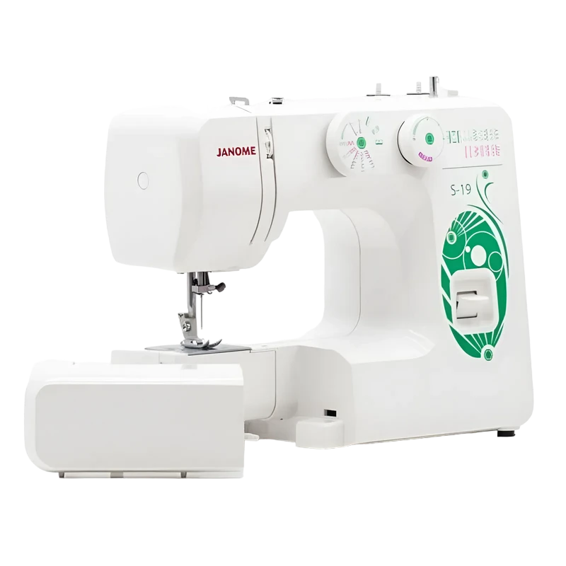 Mașină de cusut janome s-19, alb verde 6