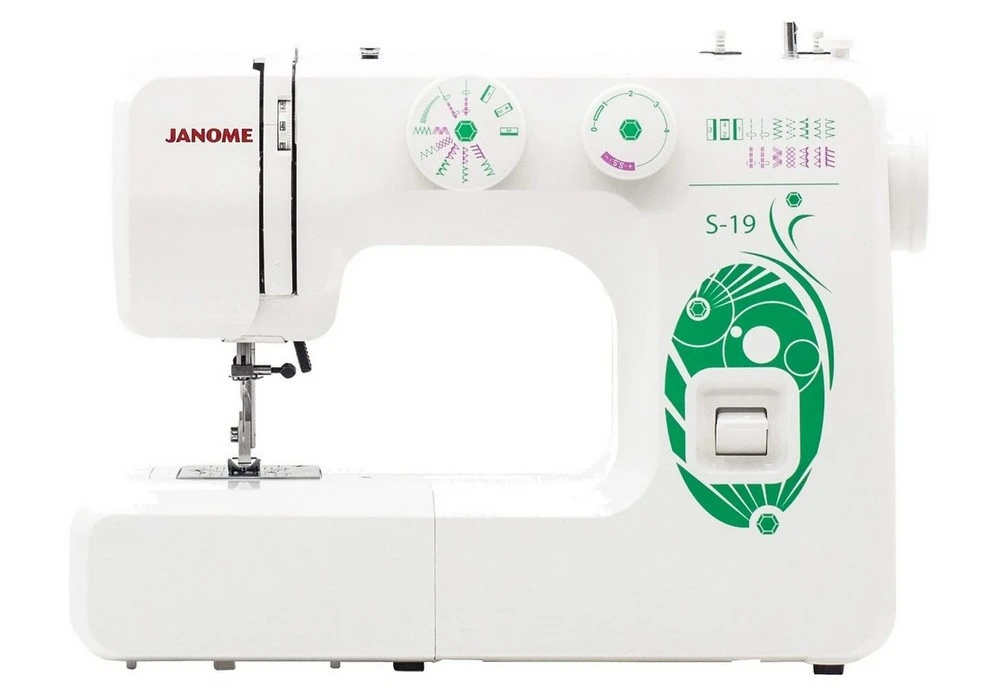 Mașină de cusut janome s-19, alb verde 4