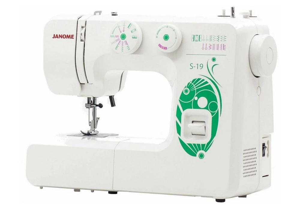 Mașină de cusut janome s-19, alb verde 10