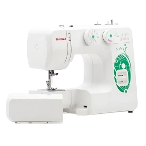 Mașină de cusut janome s-19, alb verde Thumbnail 6