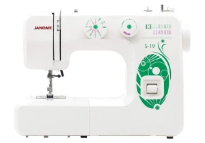 Mașină de cusut janome s-19, alb verde Thumbnail 4
