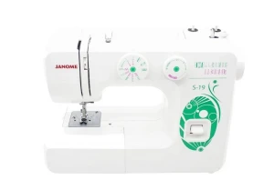 Mașină de cusut janome s-19, alb verde Thumbnail 3