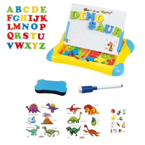 Tabla magnetica cu litere și carduri "dinozauri" 2