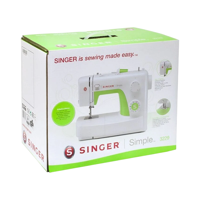 Швейная машина singer simple 3229, белый | зеленый 8