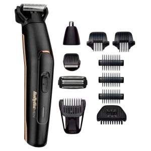 Trimmer pentru bărbați babyliss 11-in-1 carbon titanium multi trimmer mt860e, negru