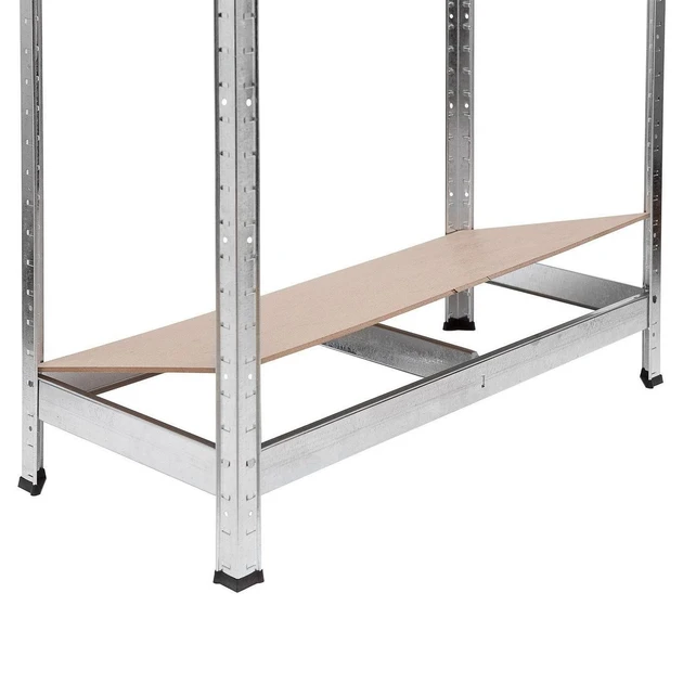 Raft metalic de depozitare nex budget 1600x800x300 mm, 4 rafturi mdf, galvanizat 5