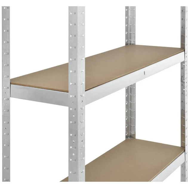 Raft metalic de depozitare nex budget 1600x800x300 mm, 4 rafturi mdf, galvanizat 9
