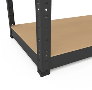 Металлический стеллаж nex budget 1800x900x400 мм, 5 полок mdf, антрацит Thumbnail 2