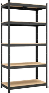 Raft metalic de depozitare Nex Budget 1800x900x400 mm, 5 rafturi MDF, Antracit