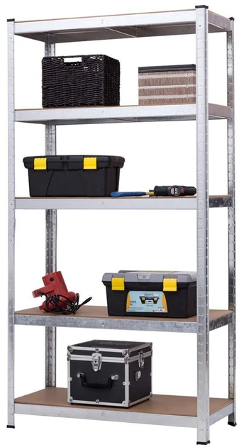Raft metalic de depozitare nex budget 2000x1000x400 mm, 5 rafturi mdf, galvanizat 8